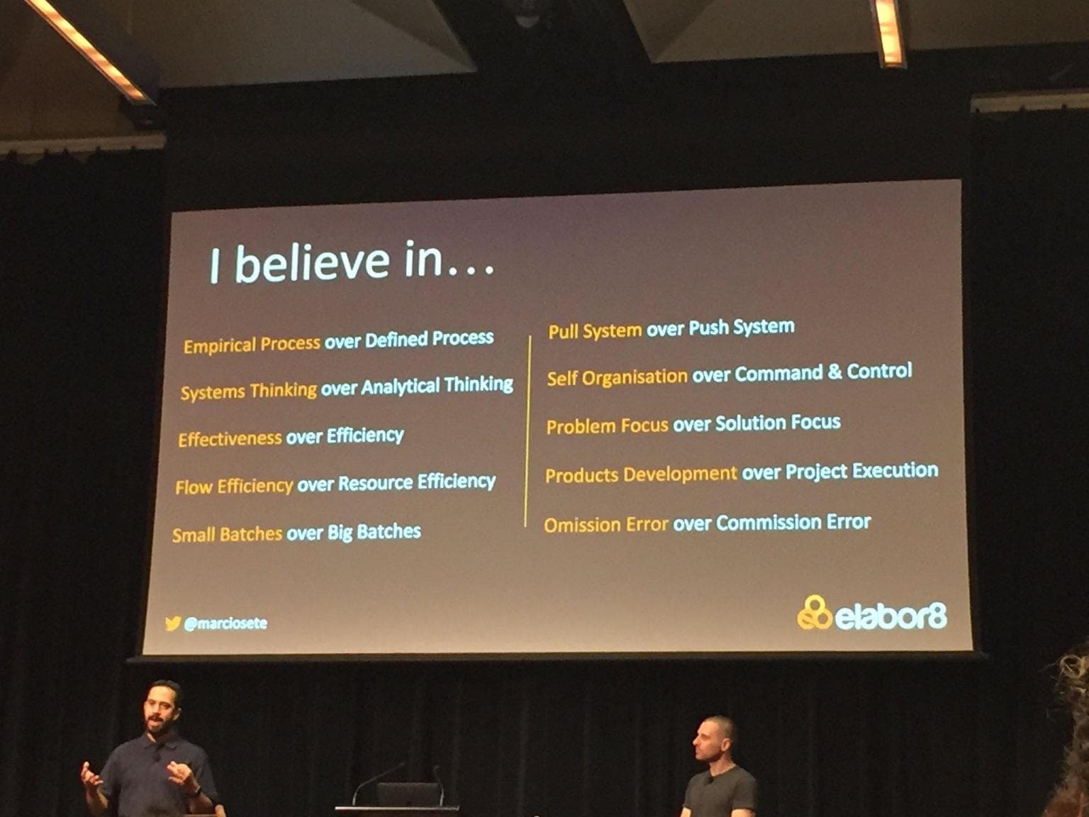 Incredible energy yesterday in our talk at Agile Australia.